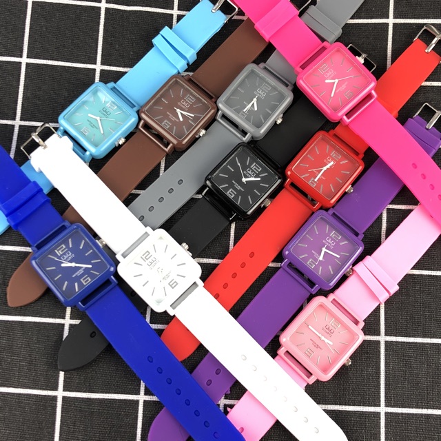 ［Ready Stock］Jam tangan fashion karet couple Q jam wanita pria S1049