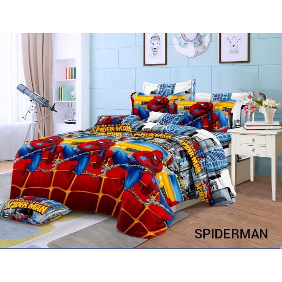 Sprei Karakter Ukuran 120x200 Kasur Single No 3 - spiderman