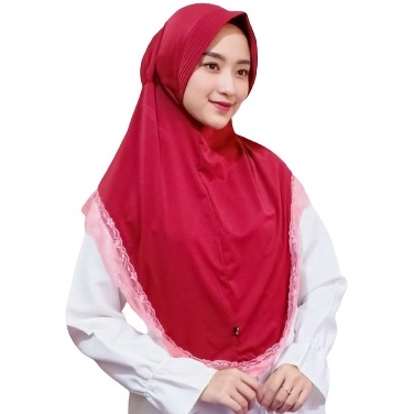 BELI 1 GRATIS 1 • HIJAB SERUT RENDA • JILBAB INSTAN JERSEY KEKINIAN