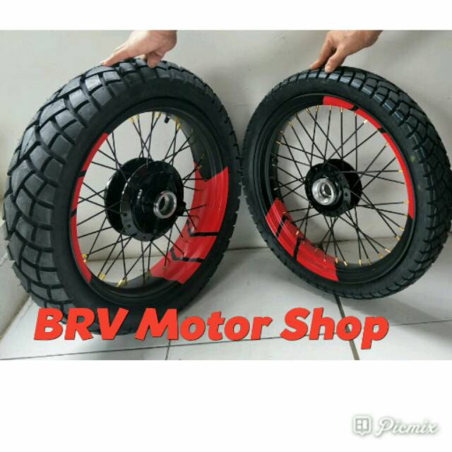 Sepaket Velg Jari Jari Tiger Revo - Mega Pro - Verza - Gl Pro - CB - CBR  Paket Full Set  Velg 17