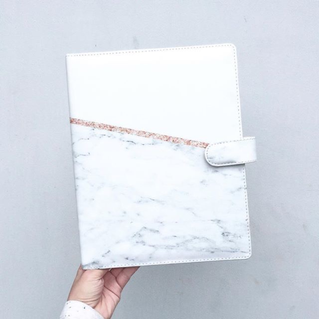 BINDER PRINTING A5/B5 - MOTIF MARBLE KREM READY STOCK by 