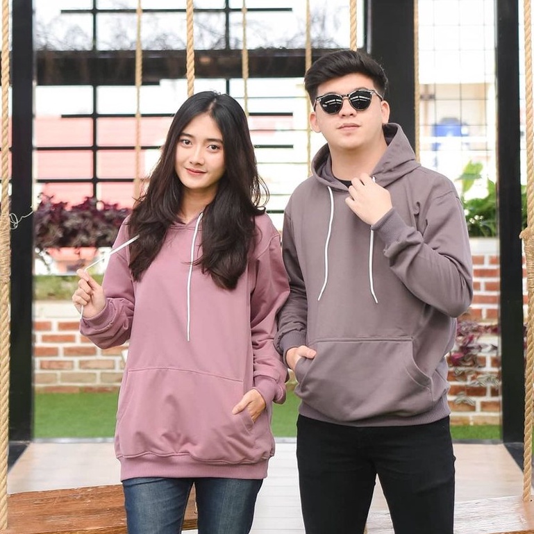 Natural Hoodie || SWEATER HOODIE POLOS II WARNA Creem-Mint-Coksu-Violet-coklat Muda