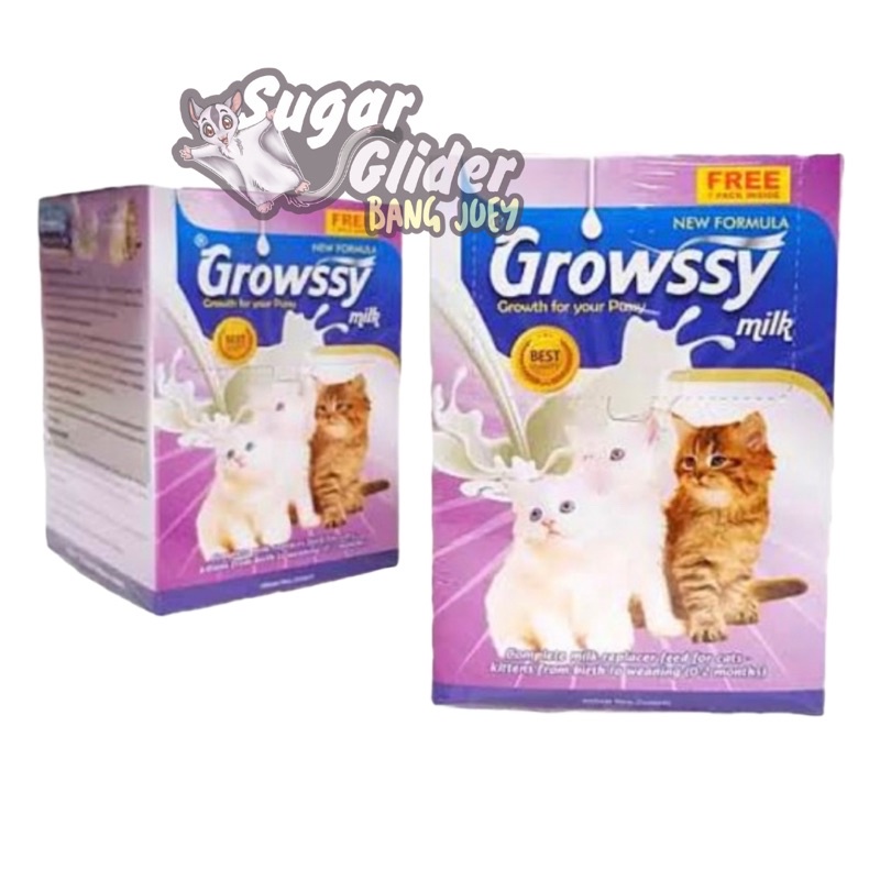 SUSU KUCING GROWSSY 20gr milk cat kitten saset susu hewan sachet