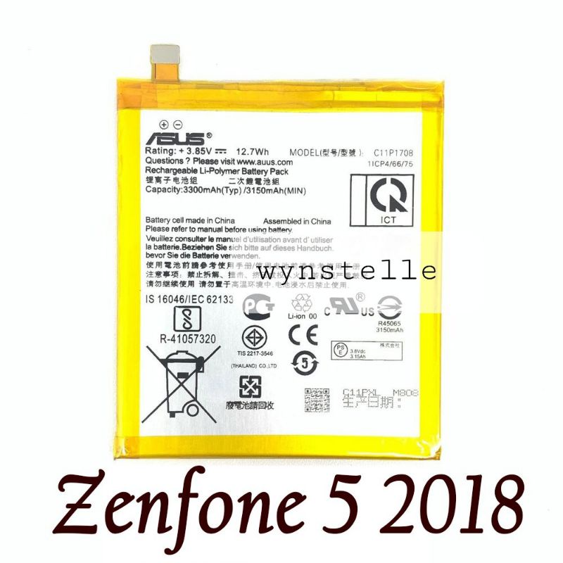 ORIGINAL 100% - Baterai ASUS ZENFONE 5Z ZS620KL Z01RD C11P1708 Battery Batre Batu Batrei Tanam HP As