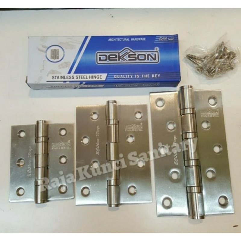 Engsel Dekson 4&quot;X3&quot;x2mmx2BB Stainless Ecoline/Engsel Pintu/Hinge Dekson 4 Inch