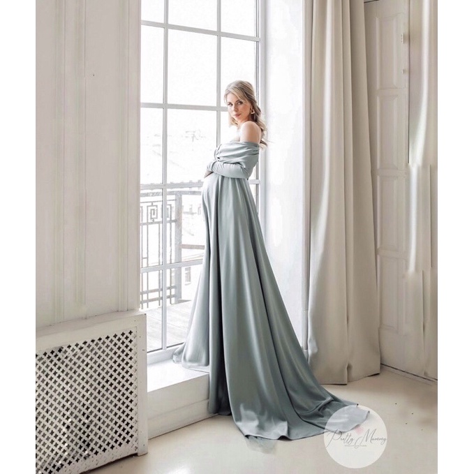 SELIN GOWN - Dress pesta hamil loose dress maternity photoshoot gowns baju pesta bumil pregnant preg