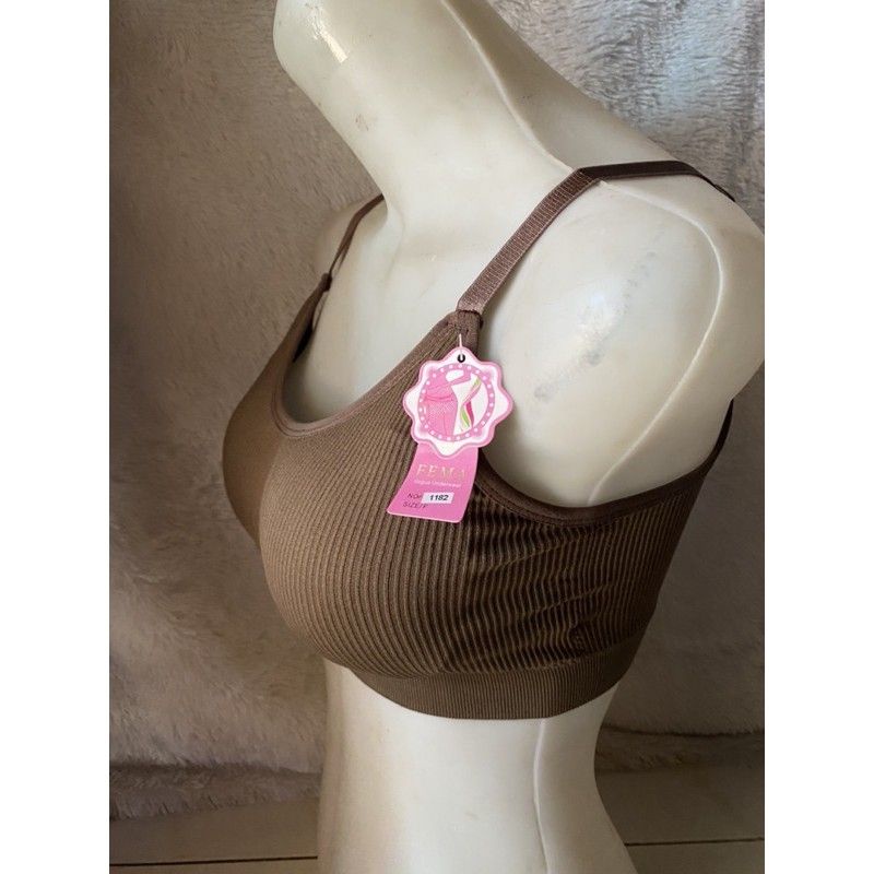 bra sport jumbo merk fema ori bahan rajut tebal // bra import seamless JUMBO