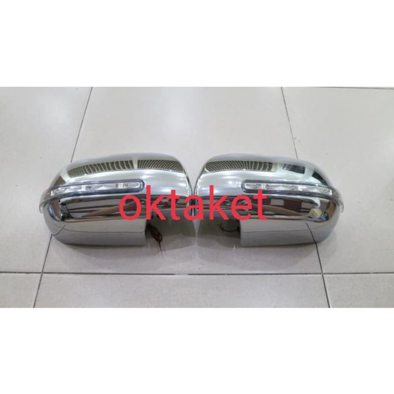 cover spion grand Innova 2012-2015 chrome lampu led sein kecil