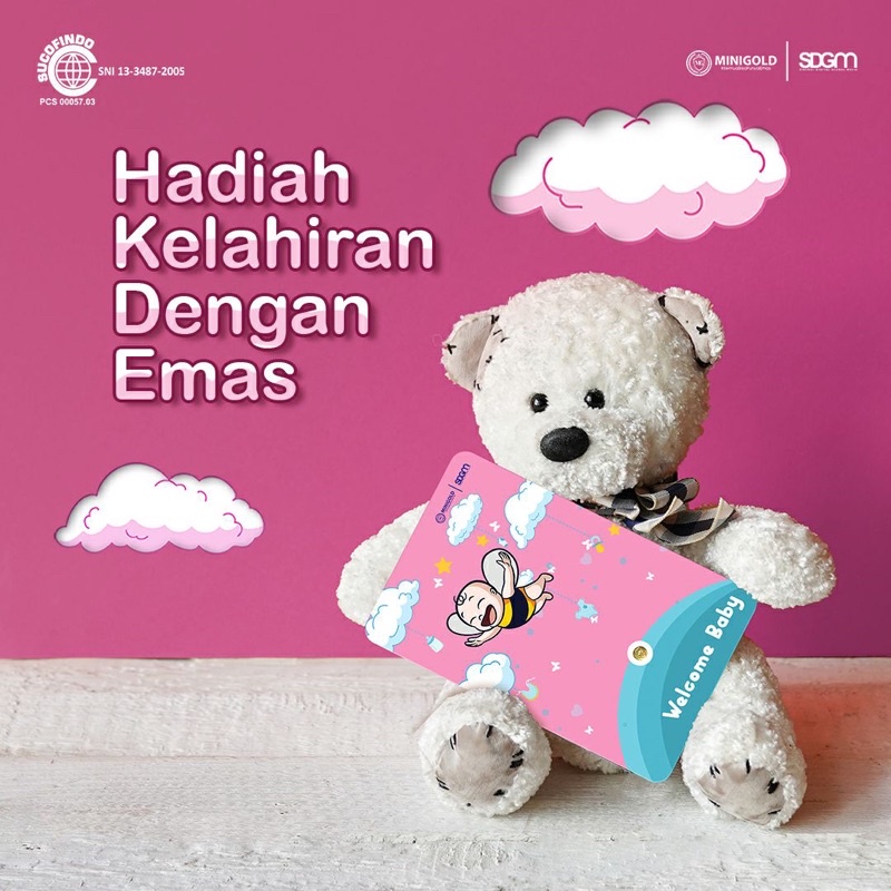 MiniGold gift Series Wellcome Baby || Antam || Emas