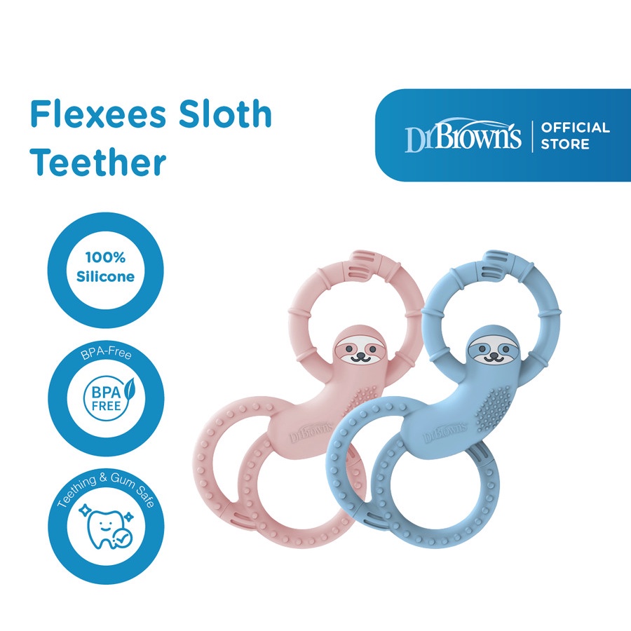 Dr Brown's Sloth Long Limbed Silicone Teether - Gigitan Bayi