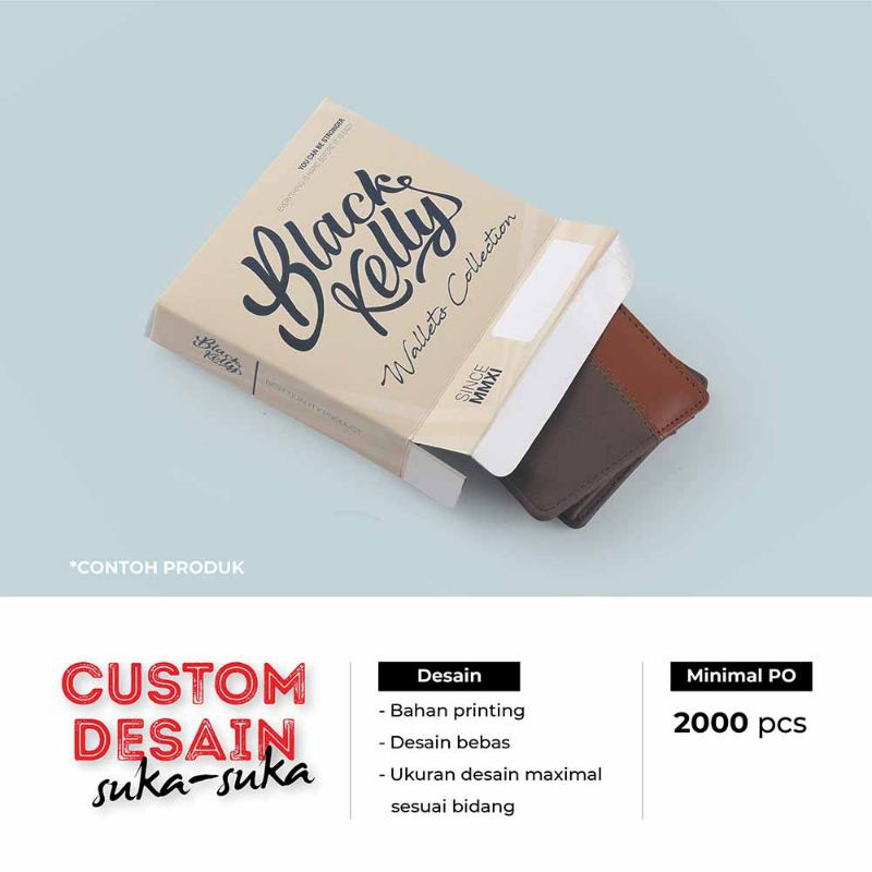 

CST263 Dus Dompet / Ukuran 13x11x2.5 / Desain Custom / Duplex / Pree Order