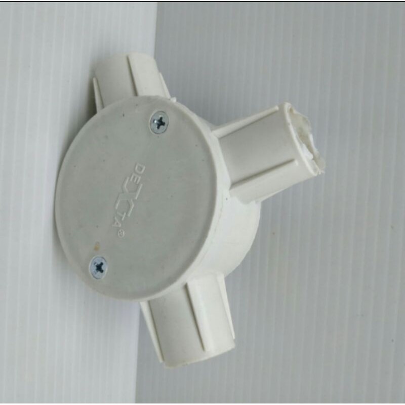 DUS T 3 CABANG PIPA LISTRIK 20 MM PUTIH CLIPSAL