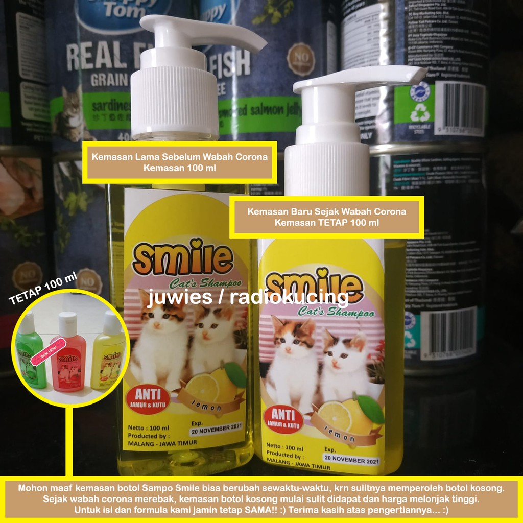 Sampo Smile 100 ml Anti Kutu Jamur Kucing Kelinci Marmut Sampo Smile 100 ml Anti Kutu Jamur Kucing Kelinci Marmut