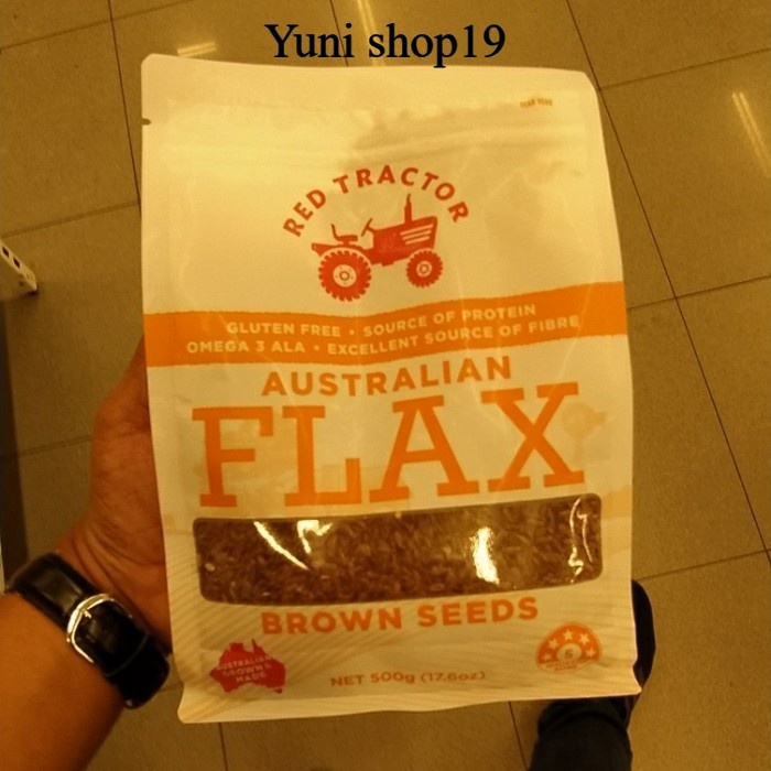

red tractor flax brown seed 500gr