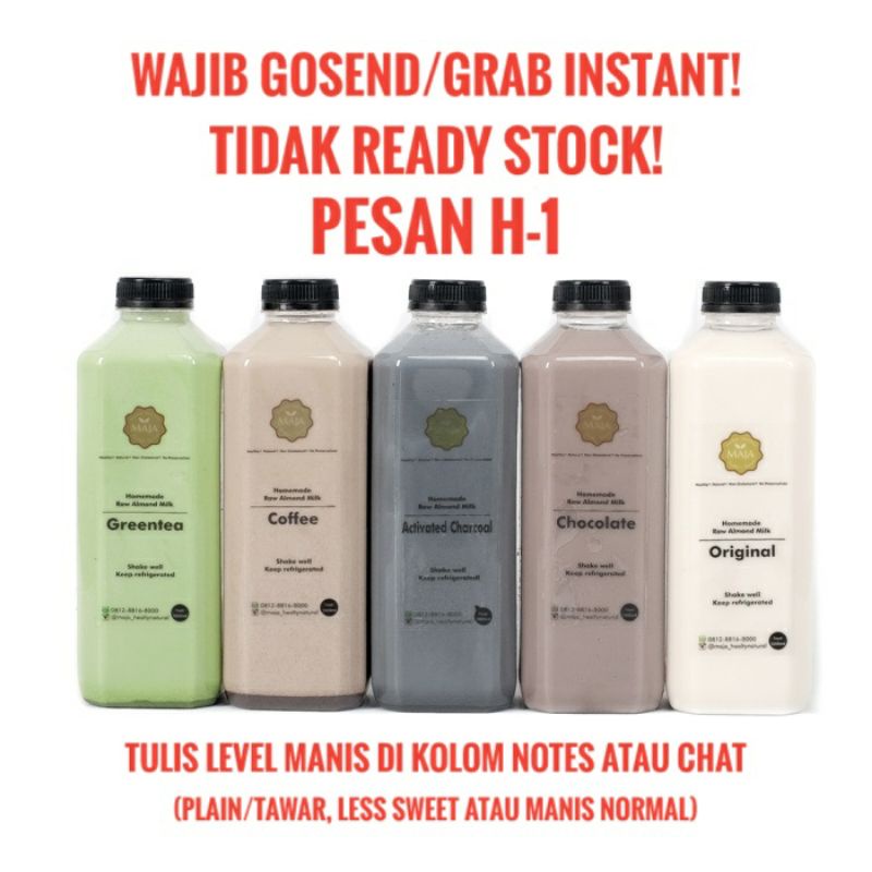 

Maja Almond Milk 1liter (Pesan 1 hari sebelumnya)