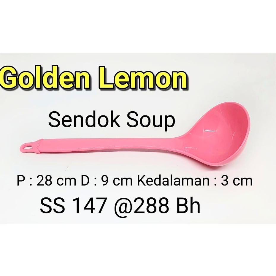 Sendok Soup Pink Golden Lemon Plastik Centong SS-148/SS-147