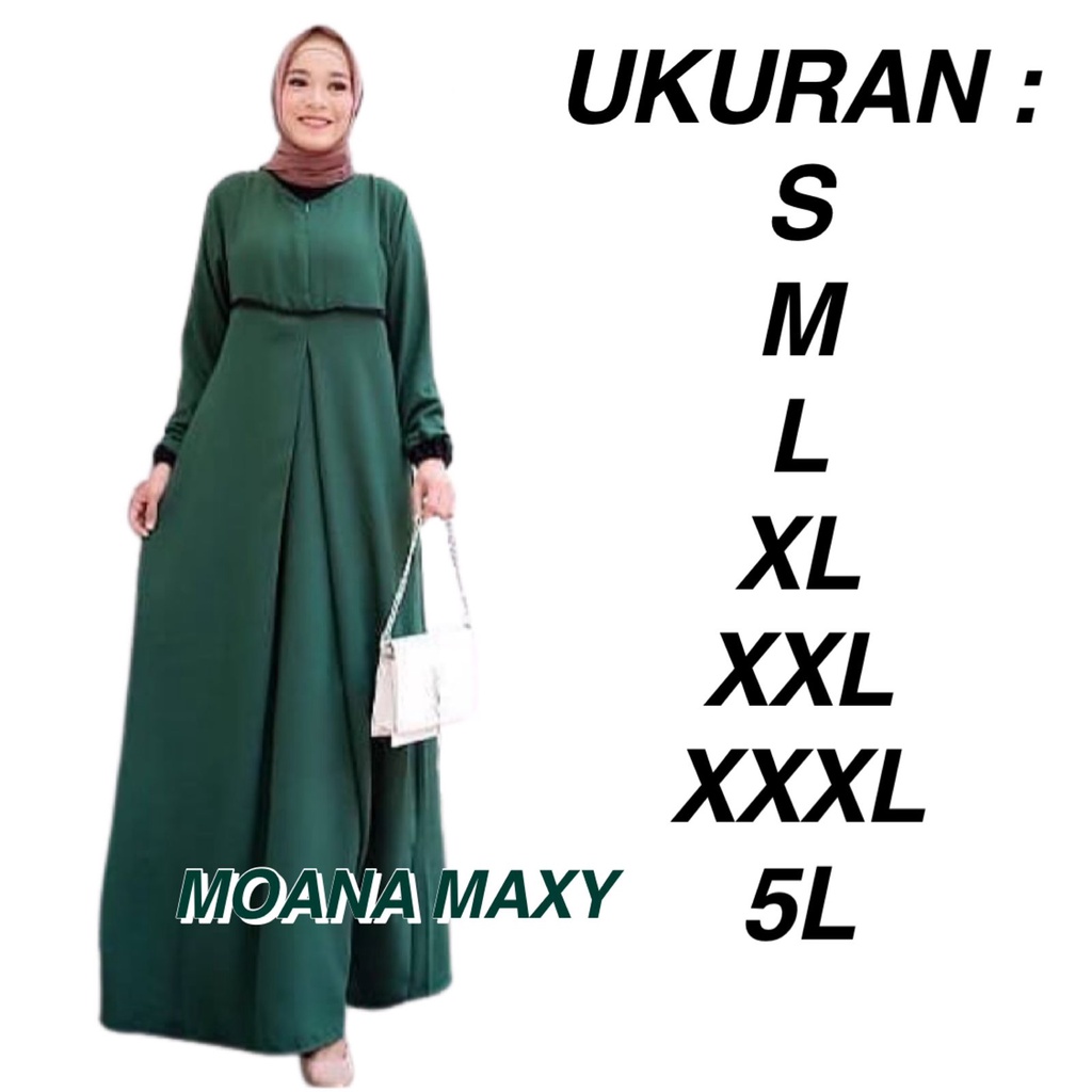 BUY 1 GET 1FREE | 5L XXXL XXL XL L M S || MOANA CASUAL MAXI DRESS JUMBO TERLARIS