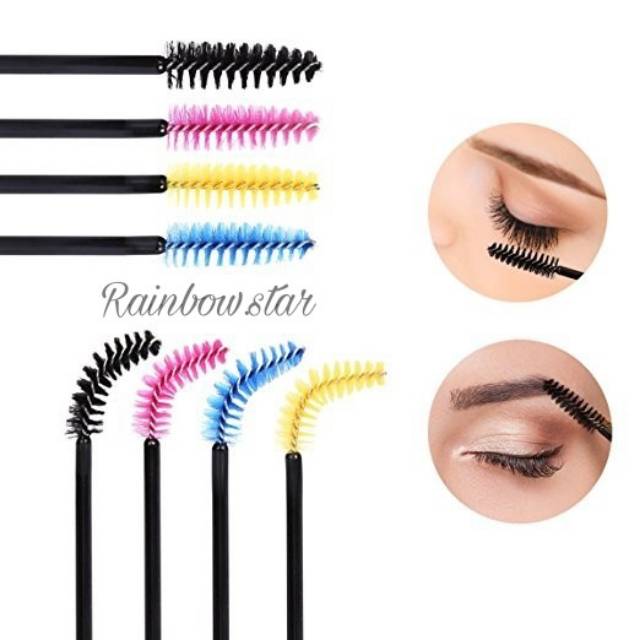 Mascara Wand Brush 50pcs / Sisir Bulu Mata / Sisir Alis / Spoolie / Kuas Bulu Mata