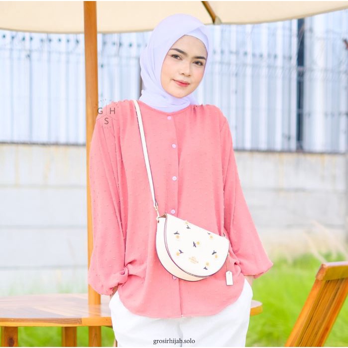 (MGA) BLOUSE RIMA ATASAN URAGIRI KEMEJA WANITA SHIRT