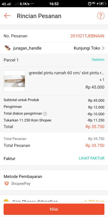Grendel Pintu Rumah 60 Cm/ Slot Pintu Rumah 60 Cm/ Kunci Pintu Rumah/ Bolt