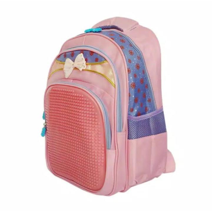 Powa Pixel Pita Tas Ransel Anak - Pink