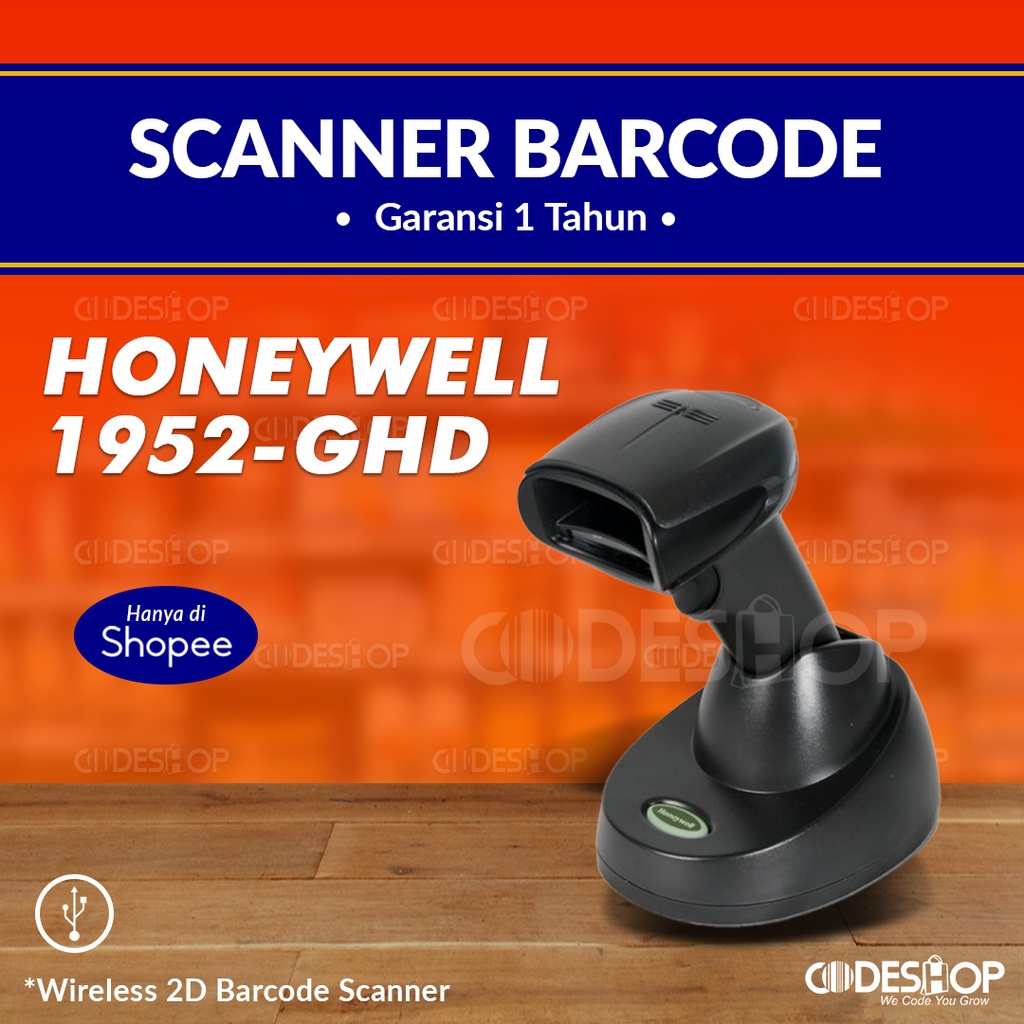 Scanner Barcode Cordless Wireless 2D Honeywell 1952 GHD