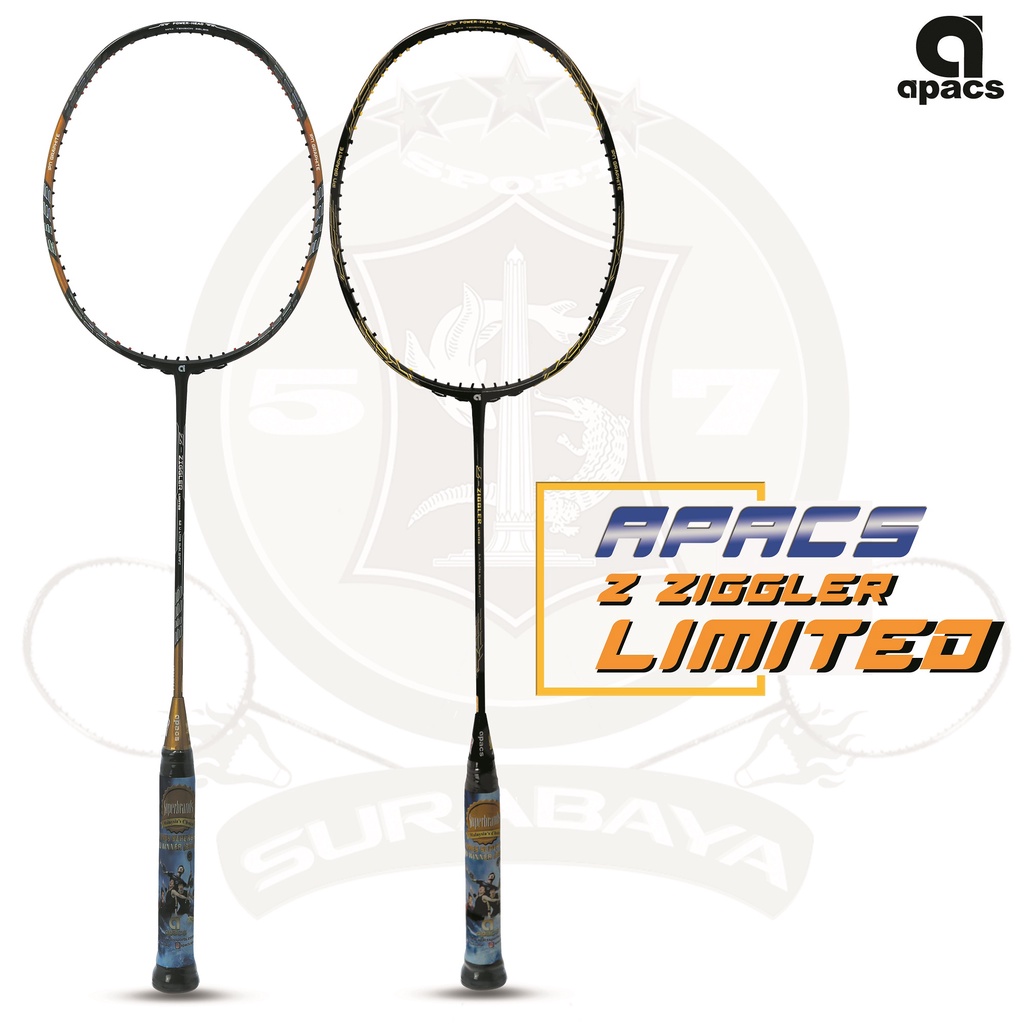Raket Original Apacs Z Ziggler Limited Edition 38 LBS UK Free Tas Serut Badminton
