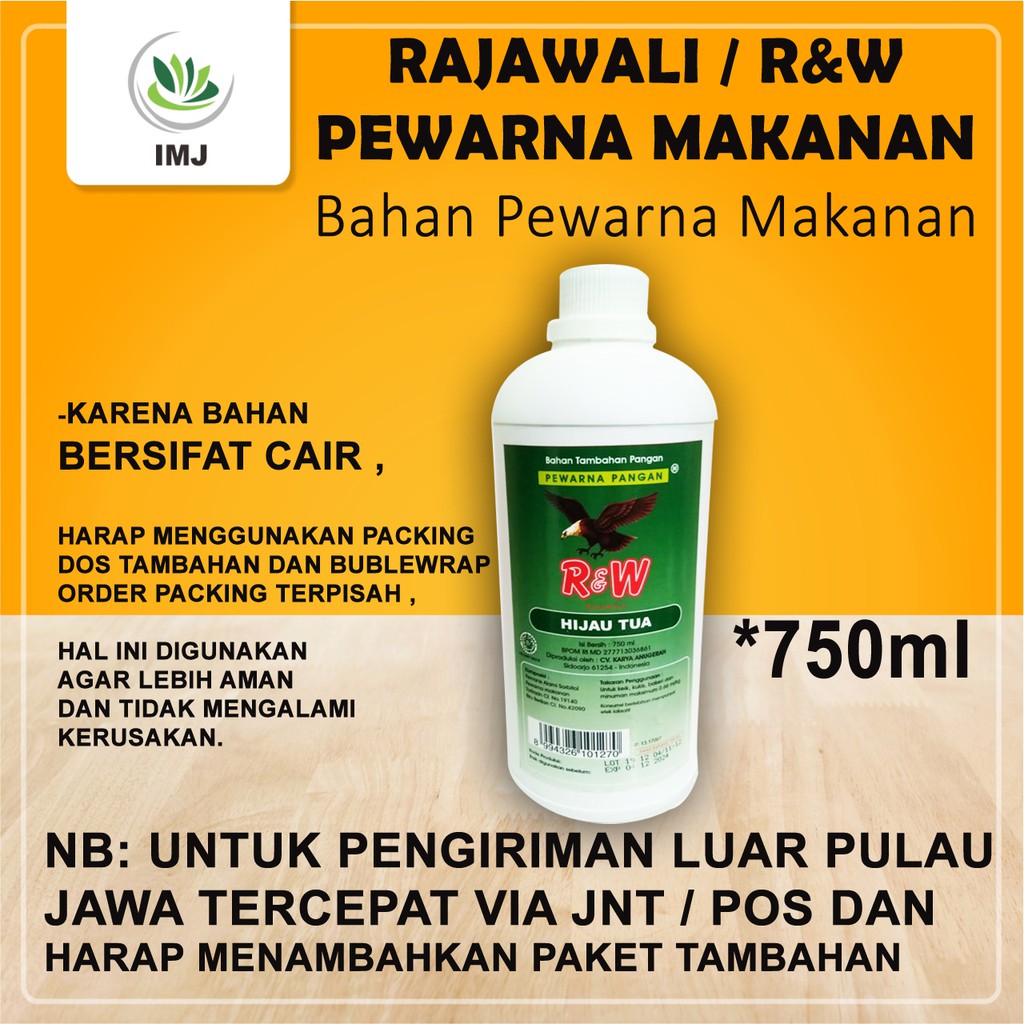 

RAJAWALI PEWARNA MAKANAN Kemasan 750ml