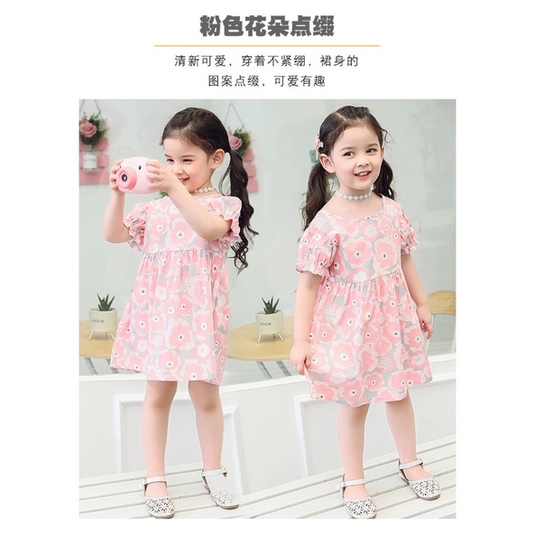 Dress Anak Perempuan Bahan Katun Import Premium Dress Anak Cewe Lucu Rok Terusan Anak Perempuan Bahan Katun Adem Dress Anak Murah