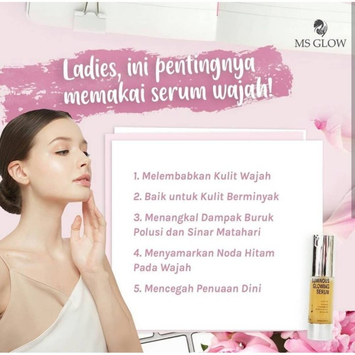 ds044ew Ms Glow Luminous Glowing Serum Ms Glow Skincare Pemutih Wajah - Serum Luminous Zc2Z01X