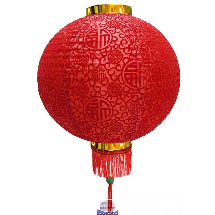 Lampion Imlek China Fuk Buludru Kwalitas Halus