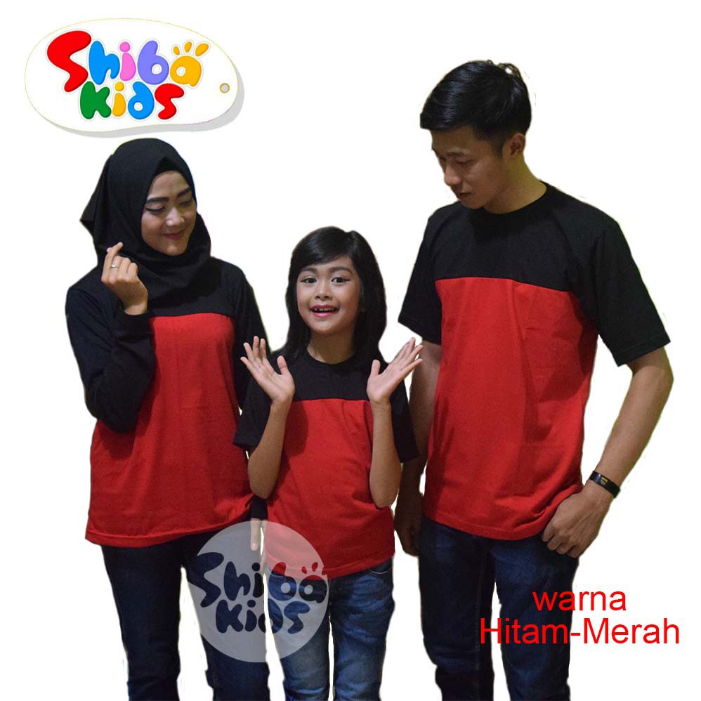 Kaos oblong polos couple familly   / Seragaman pasangan / samaan ayah ibu anak