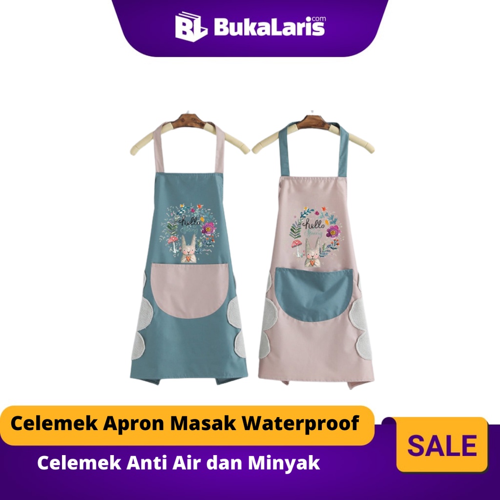 Celemek Apron Masak Waterproof Anti Air Dan Minyak Celmek Dapur Kain
