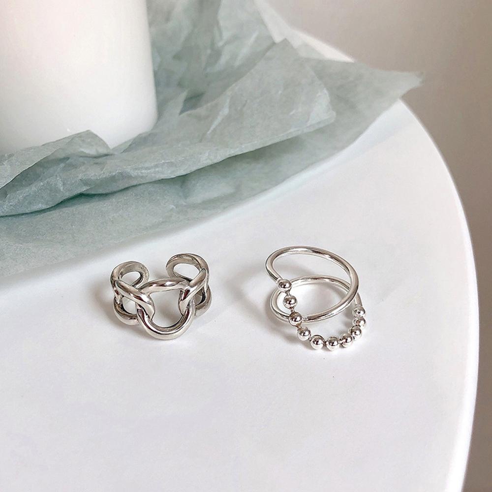 Cincin Rantai Agustina Trendi Aksesoris Pesta Wanita Multilayer Hadiah Gadis Terbuka Ring