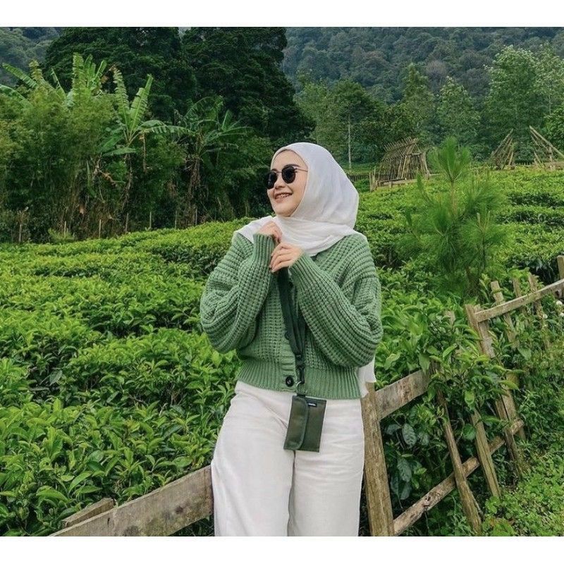 Cardingan Gracia 7GET OLIVIA TEBAL CARDIGAN CROP RAJUT / KARDIGAN RAJUT KANCING /CARDINGAN WANITA