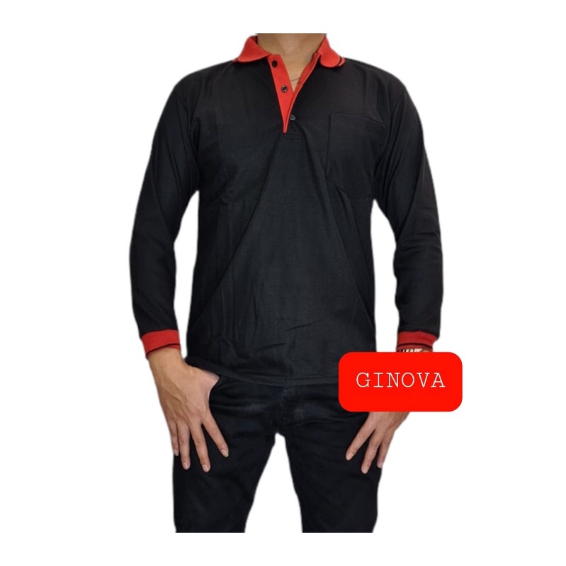 KAOS SERAGAM LENGAN PANJANG KAOS POLO TANGAN PANJANG