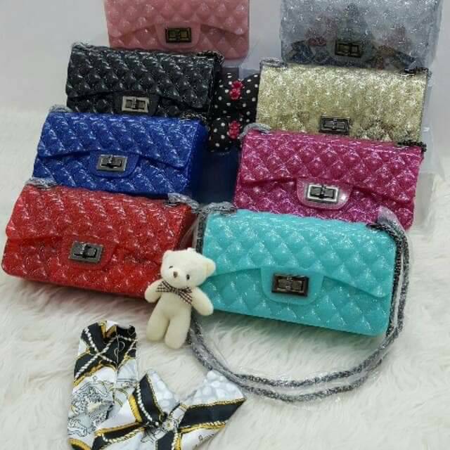 Tas Chanel Jelly Glitter 22cm