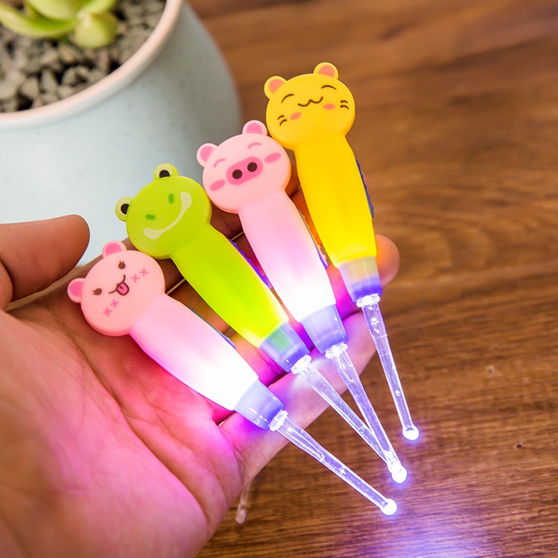 DODORY HL0007 Earpick Telinga Cartoon Lampu LED Alat Korek Kuping Karakter Animal