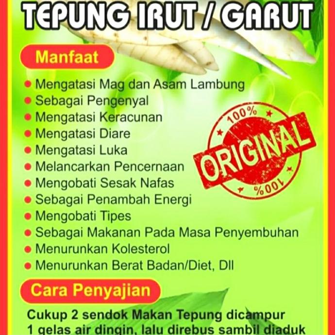 

[[COD]] Tepung irut Garut Asli/Mengatasi mag dan asam lambung/500gr TERMURAH Kode 845