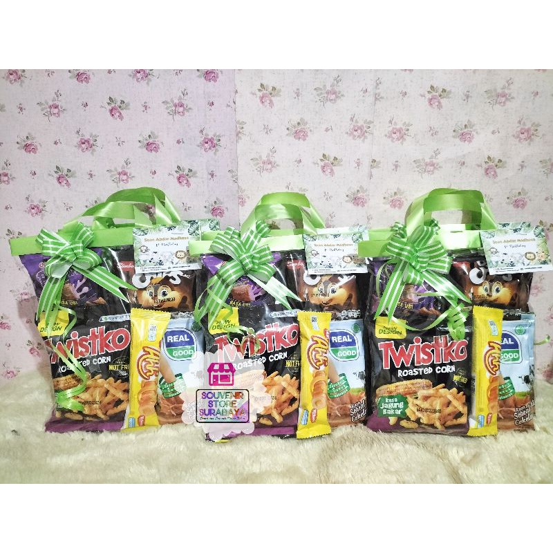 Snack Ulang Tahun MURAH / Mini snack murah / Paket Snack Goceng / Snack Ultah Murmer / Paket Ultah anak Surabaya/ Hampers snack / Bingkisan Lucu