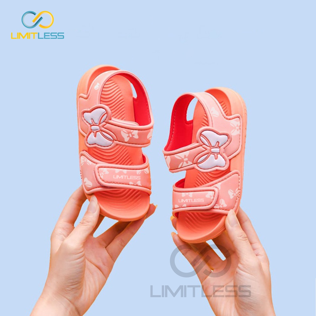 Sandal Anak Perempuan Anti Slip Sepatu Sendal Anak Cewek Slop Ringan Motif Kupu Kupu Lucu Terbaru