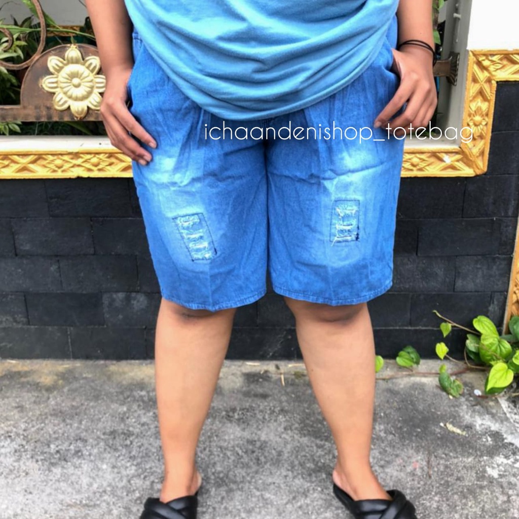 celana jumbo jeans sandwash tulang muat bb sampai 100 kg