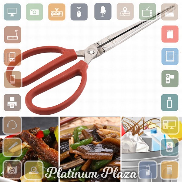 HOUSEEN Crab Tongs Gunting Capit Pengambil Kepiting 52cm Flat - CT1716`3GB7XB-