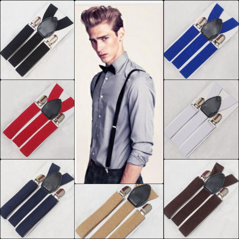 SUSPENDER DEWASA BRETEL TALI JOJON PRIA WANITA BENTUK Y TALI ELASTIS
