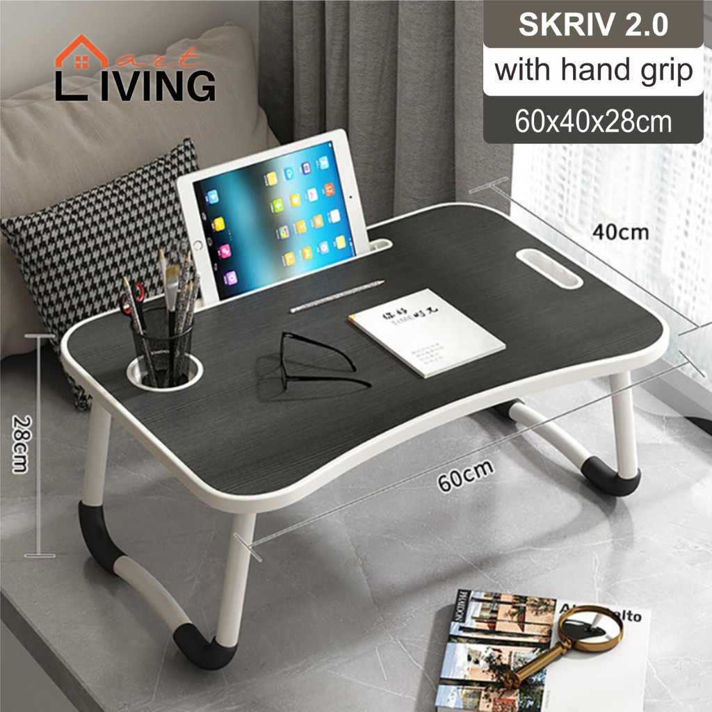 Living Mart - SKRIV 2.0 Hand Grip Meja Lipat Multi fungsi Meja Lipat Belajar Laptop - 44017