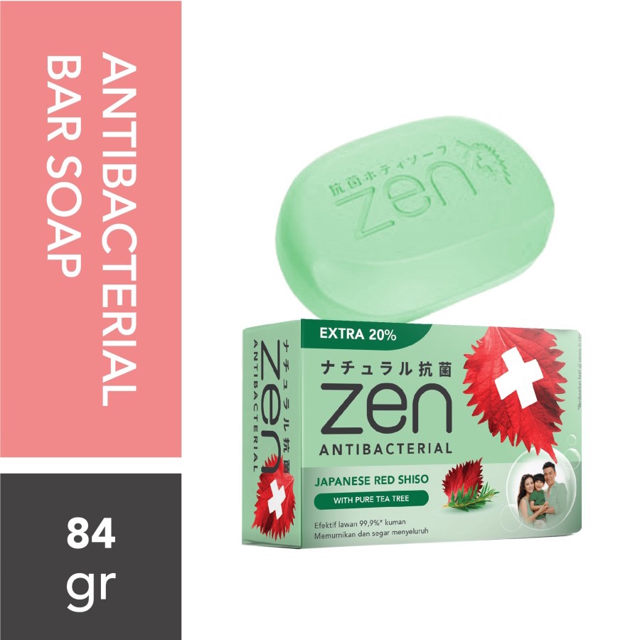 SABUN MANDI ZEN PURE TEA TREE 70GR BANDED ISI 4