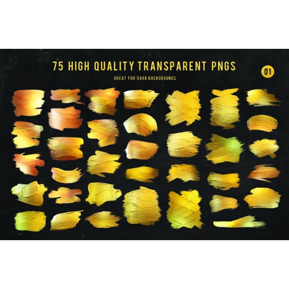 75 in 1 Golden Raster Strokes - JPEG Ultra HD