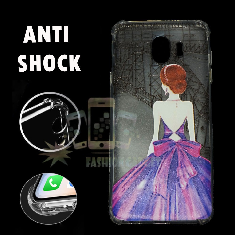 ANTI CRACK Samsung Galaxy J4 2018 / Case Anti Shock / Casing Anti Crack Softcase Motif Unik Silikon