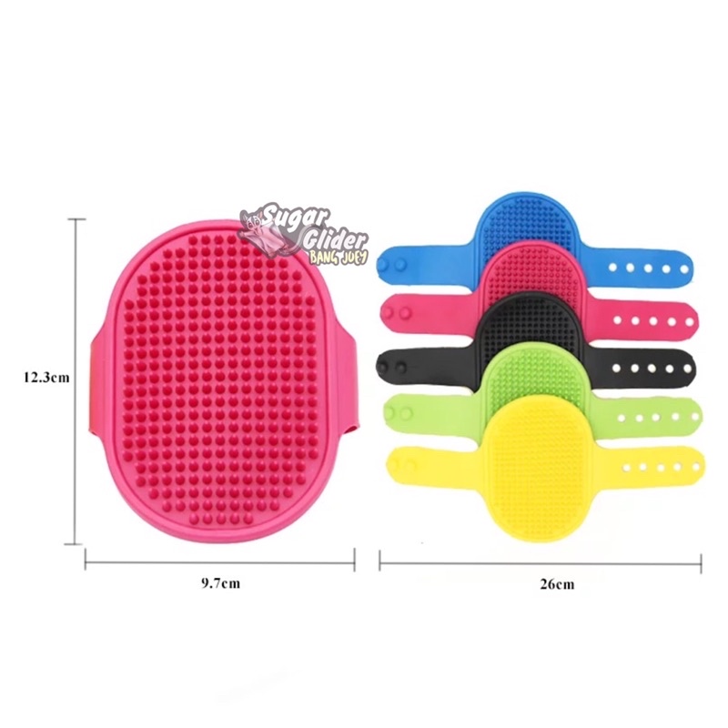 Sisir Kucing anjing Rubber Pet Brush Sikat Mandi Bulu Kucing Anjing Bahan Karet Gloves Pet Grooming