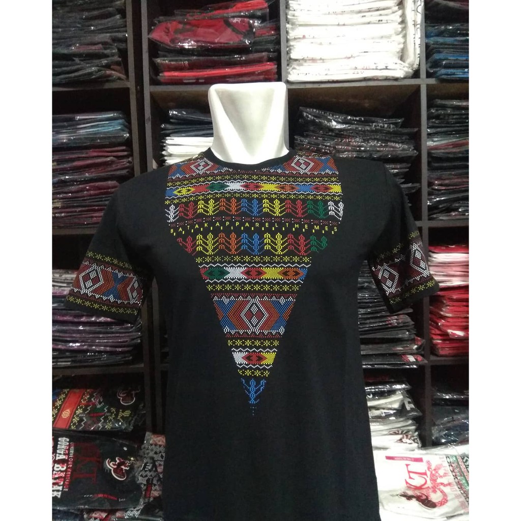 Kaos Batak Distro Murah Berkualitas Halak Batak Motif Ulos Dada Lengan
